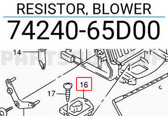 Suzuki 7424065D00 RESISTOR, BLOWER