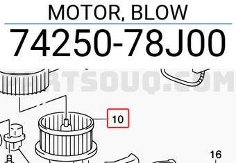 Suzuki 7425078J00 MOTOR, BLOW