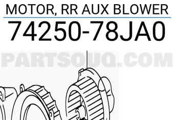 Suzuki 7425078JA0 MOTOR, RR AUX BLOWER