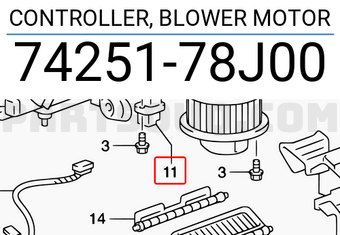Suzuki 7425178J00 CONTROLLER, BLOWER MOTOR