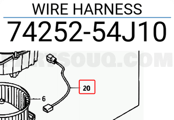Suzuki 7425254J10 WIRE HARNESS