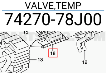 Suzuki 7427078J00 VALVE,TEMP