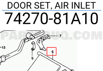 Suzuki 7427081A10 DOOR SET, AIR INLET