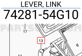 Suzuki 7428154G10 LEVER, LINK