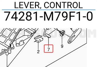 Suzuki 74281M79F10 LEVER, CONTROL