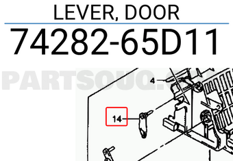 Suzuki 7428265D11 LEVER, DOOR