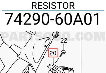 Suzuki 7429060A01 RESISTOR