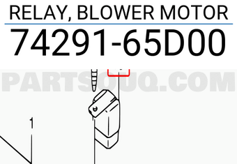 Suzuki 7429165D00 RELAY, BLOWER MOTOR