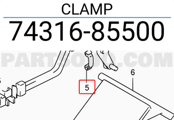 Suzuki 7431685500 CLAMP