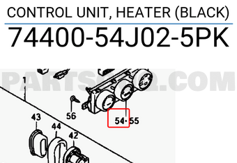 Suzuki 7440054J025PK CONTROL UNIT, HEATER (BLACK)