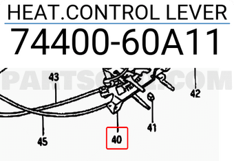 Suzuki 7440060A11 HEAT.CONTROL LEVER
