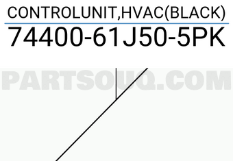 Suzuki 7440061J505PK CONTROLUNIT,HVAC(BLACK)
