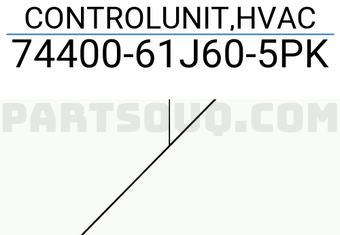 Suzuki 7440061J605PK CONTROLUNIT,HVAC
