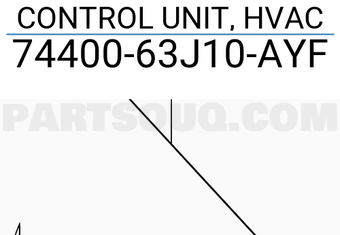 Suzuki 7440063J10AYF CONTROL UNIT, HVAC