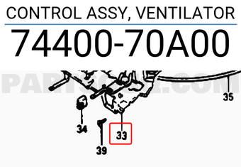 Suzuki 7440070A00 CONTROL ASSY, VENTILATOR