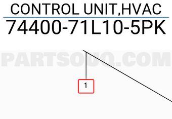 Suzuki 7440071L105PK CONTROL UNIT,HVAC