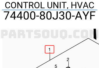 Suzuki 7440080J30AYF CONTROL UNIT, HVAC