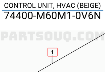 Suzuki 74400M60M10V6N CONTROL UNIT, HVAC (BEIGE)