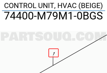 Suzuki 74400M79M10BGS CONTROL UNIT, HVAC (BEIGE)