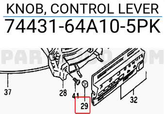 Suzuki 7443164A105PK KNOB, CONTROL LEVER