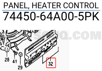 Suzuki 7445064A005PK PANEL, HEATER CONTROL