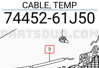 Suzuki 7445261J50 CABLE, TEMP
