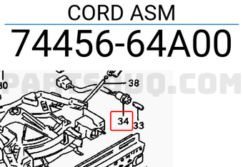 Suzuki 7445664A00 CORD ASM