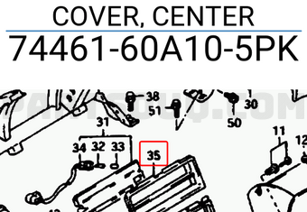 Suzuki 7446160A105PK COVER, CENTER