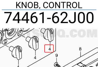 Suzuki 7446162J00 KNOB, CONTROL