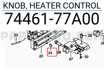 Suzuki 7446177A00 KNOB, HEATER CONTROL