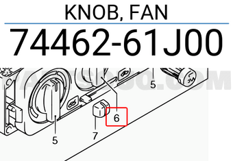 Suzuki 7446261J00 KNOB, FAN