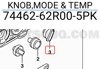 Suzuki 7446262R005PK KNOB,MODE & TEMP