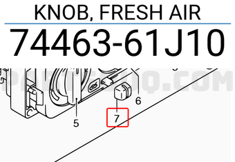 Suzuki 7446361J10 KNOB, FRESH AIR
