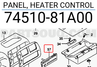 Suzuki 7451081A00 PANEL, HEATER CONTROL