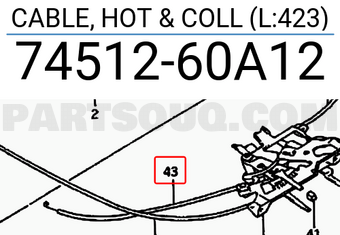 Suzuki 7451260A12 CABLE, HOT & COLL (L:423)
