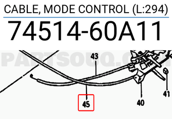 Suzuki 7451460A11 CABLE, MODE CONTROL (L:294)