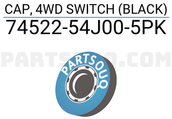 Suzuki 7452254J005PK CAP, 4WD SWITCH (BLACK)
