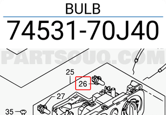 Suzuki 7453170J40 BULB