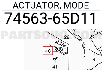 Suzuki 7456365D11 ACTUATOR, MODE