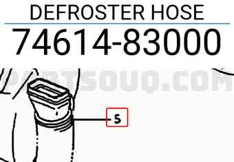 Suzuki 7461483000 DEFROSTER HOSE