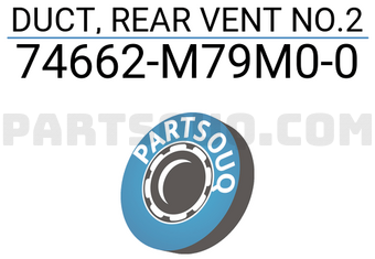 Suzuki 74662M79M00 DUCT, REAR VENT NO.2