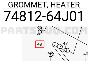 Suzuki 7481264J01 GROMMET, HEATER
