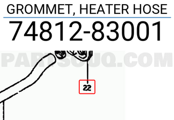 Suzuki 7481283001 GROMMET, HEATER HOSE
