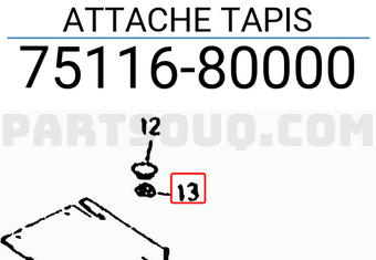 Suzuki 7511680000 ATTACHE TAPIS