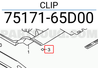 Suzuki 7517165D00 CLIP