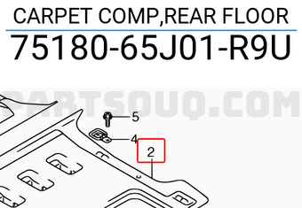 Suzuki 7518065J01R9U CARPET COMP,REAR FLOOR