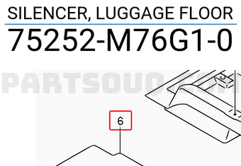 Suzuki 75252M76G10 SILENCER, LUGGAGE FLOOR