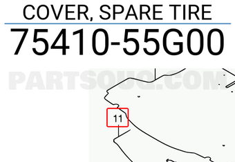 Suzuki 7541055G00 COVER, SPARE TIRE