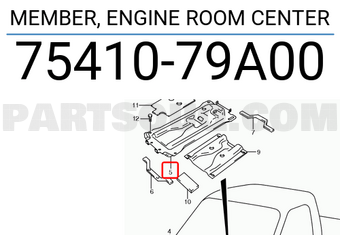 Suzuki 7541079A00 MEMBER, ENGINE ROOM CENTER