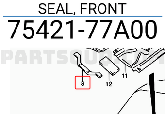 Suzuki 7542177A00 SEAL, FRONT